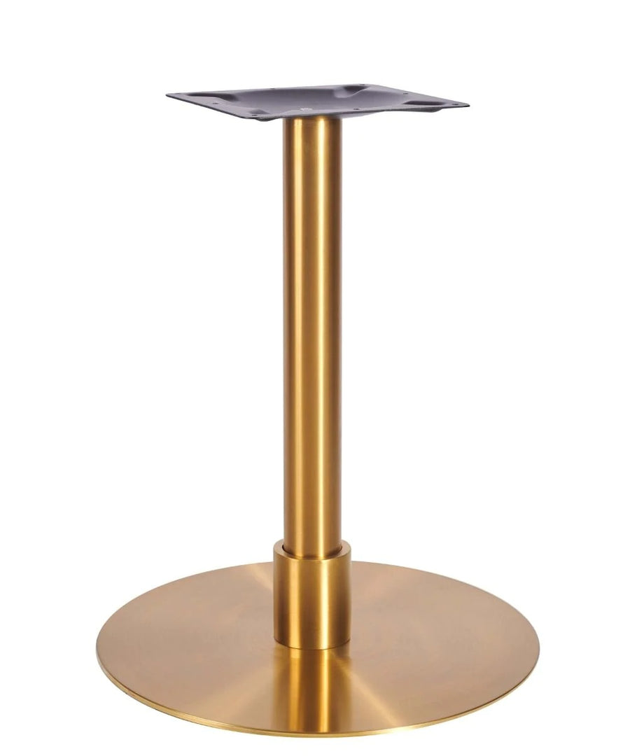 Atlas Large All Brass Table Base *2 Sleeve Height Options Available - Atlas Large Base (Brass) Dining 120mm Sleeve - view 1