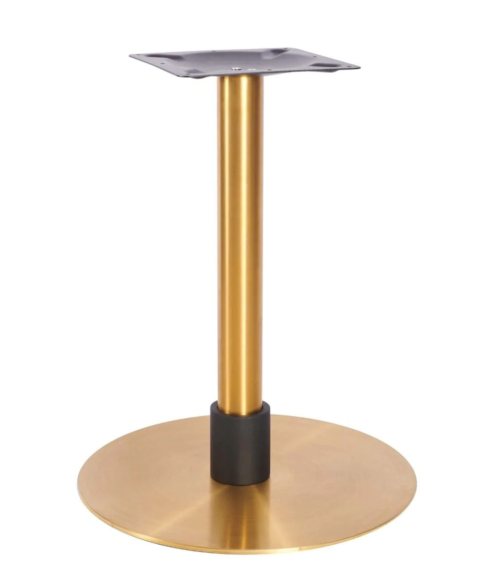 Atlas Large All Brass Table Base *2 Sleeve Height Options Available - Atlas Large Base (Brass) Dining 120mm Sleeve Blk - view 1