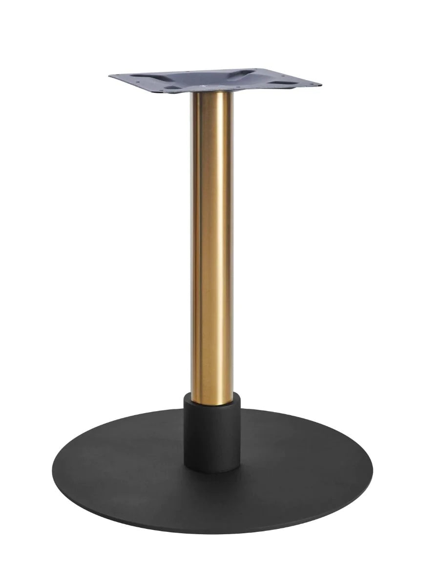 Atlas Large All Black Table Base *2 Sleeve Height Options Available - Atlas Large Base (Black) Dining (Brs) 120mm Sleeve (Blk) - view 1