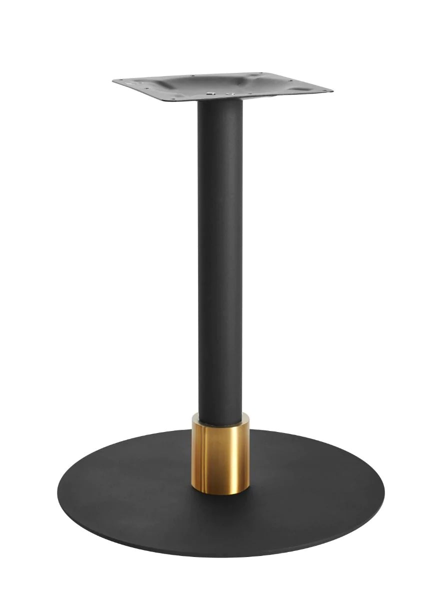 Atlas Large All Black Table Base *2 Sleeve Height Options Available - Atlas Large Base (Black) Dining (Blk) 120mm Sleeve Brs - view 1