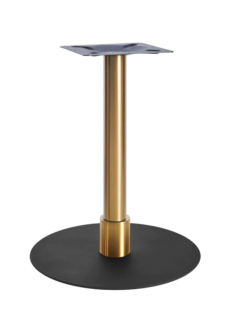 Atlas Large All Black Table Base *2 Sleeve Height Options Available - Atlas Large Base (Black) Dining (Brs) 120mm Sleeve (Brs) - view 1