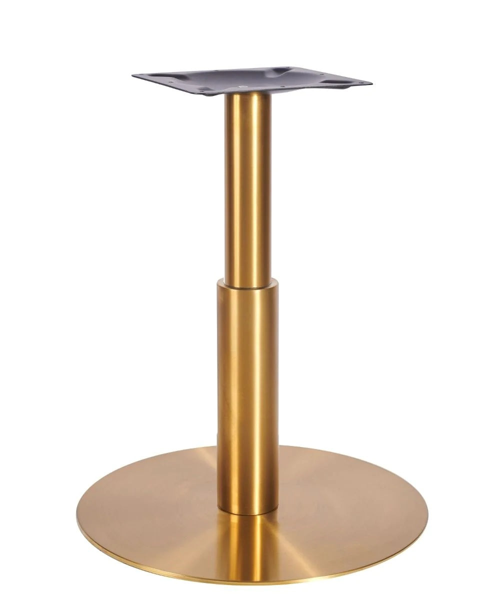Atlas Large All Brass Table Base *2 Sleeve Height Options Available - Atlas Large Base (Brass) Dining 365mm Sleeve - view 1