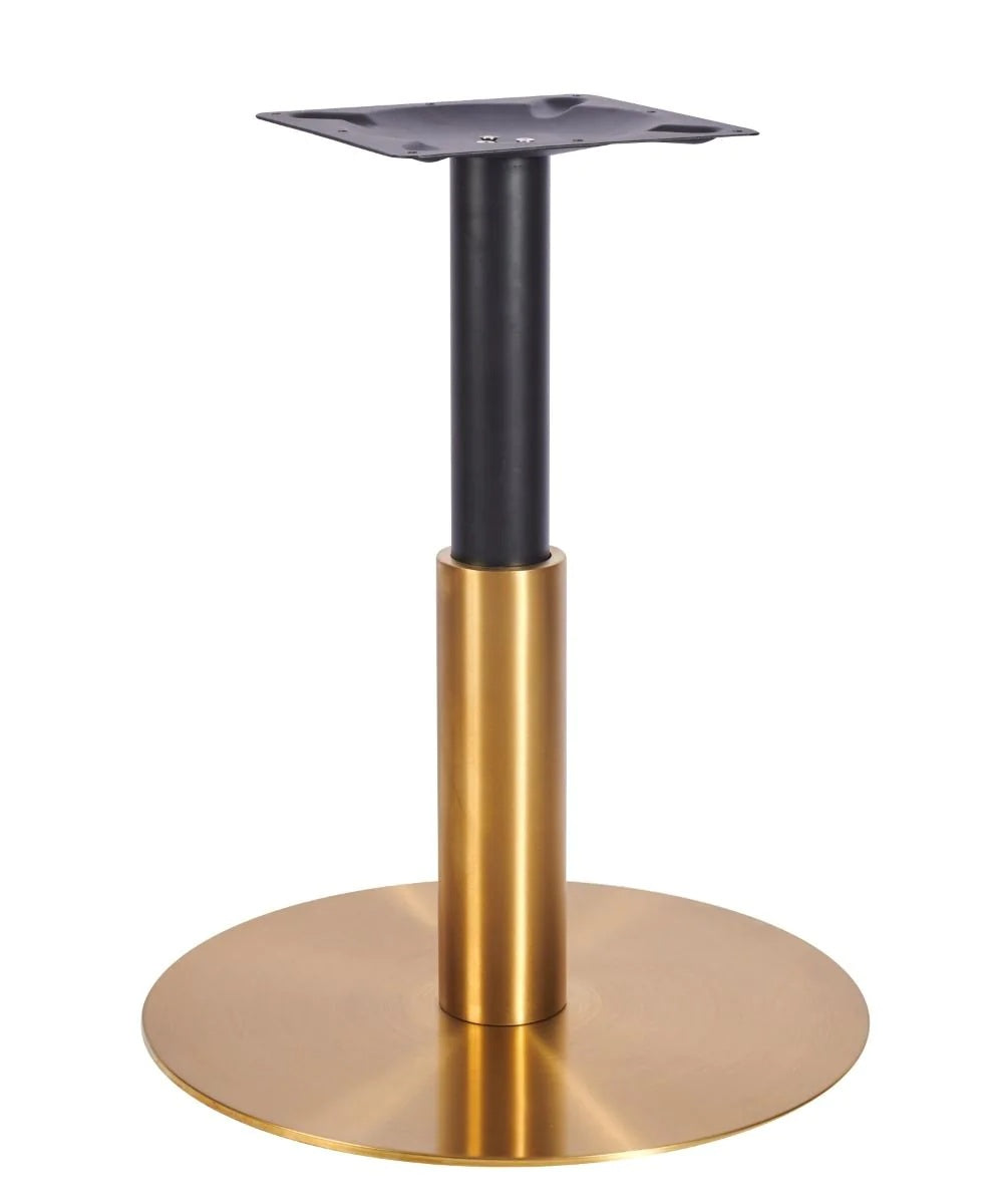 Atlas Large All Brass Table Base *2 Sleeve Height Options Available - Atlas Large Base (Brass) Dining (Blk) 365mm Sleeve Brs - view 1