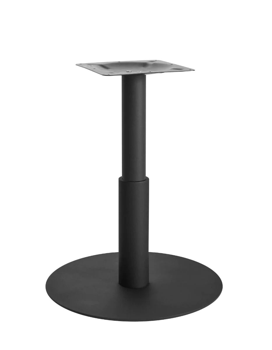 Atlas Large All Black Table Base *2 Sleeve Height Options Available - Atlas Large Base (Black) Dining (Blk) 365mm Sleeve (Blk) - view 1