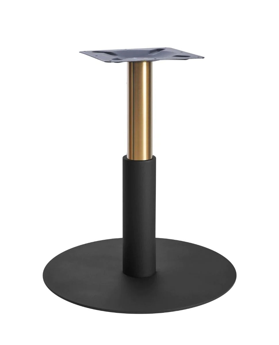 Atlas Large All Black Table Base *2 Sleeve Height Options Available - Atlas Large Base (Black) Dining (Brs) 365mm Sleeve (Blk) - view 1