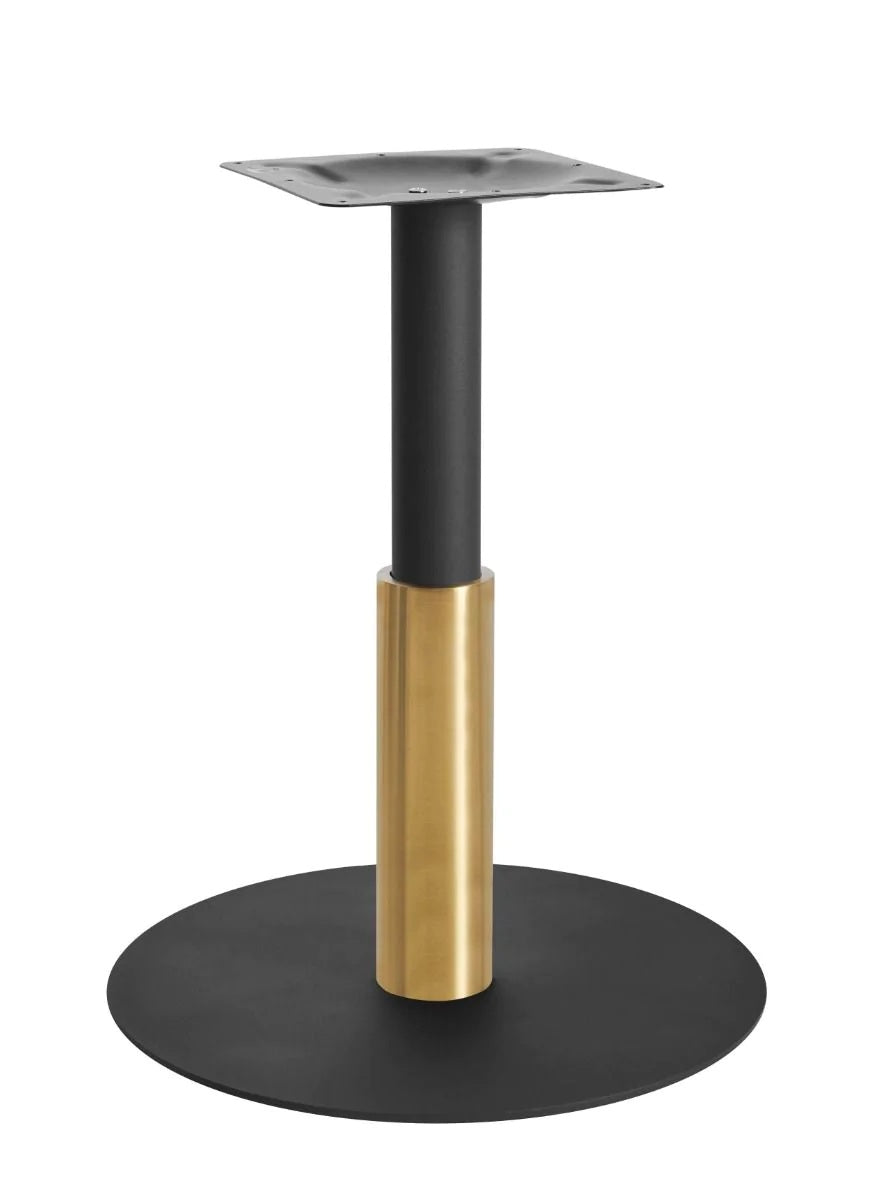 Atlas Large All Black Table Base *2 Sleeve Height Options Available - Atlas Large Base (Black) Dining (Blk) 365mm Sleeve (Brs) - view 1