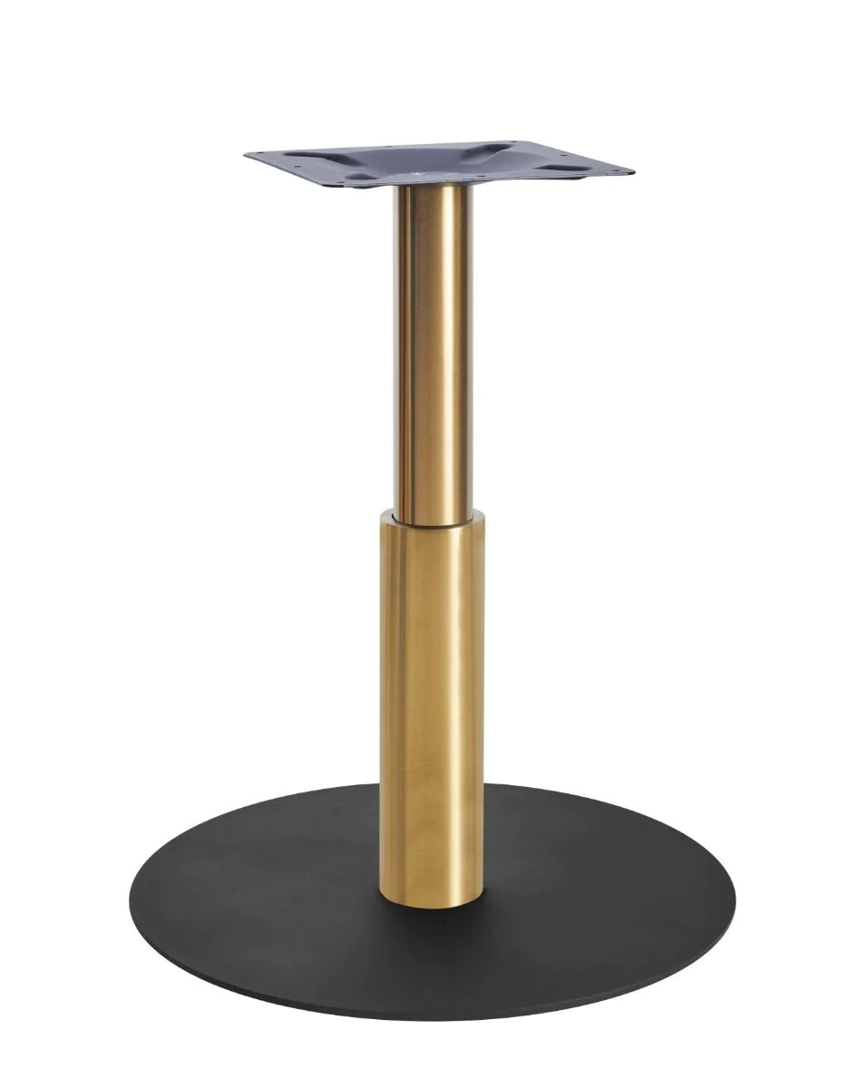 Atlas Large All Black Table Base *2 Sleeve Height Options Available - Atlas Large Base (Black) Dining (Brs) 365mm Sleeve (Brs) - view 1