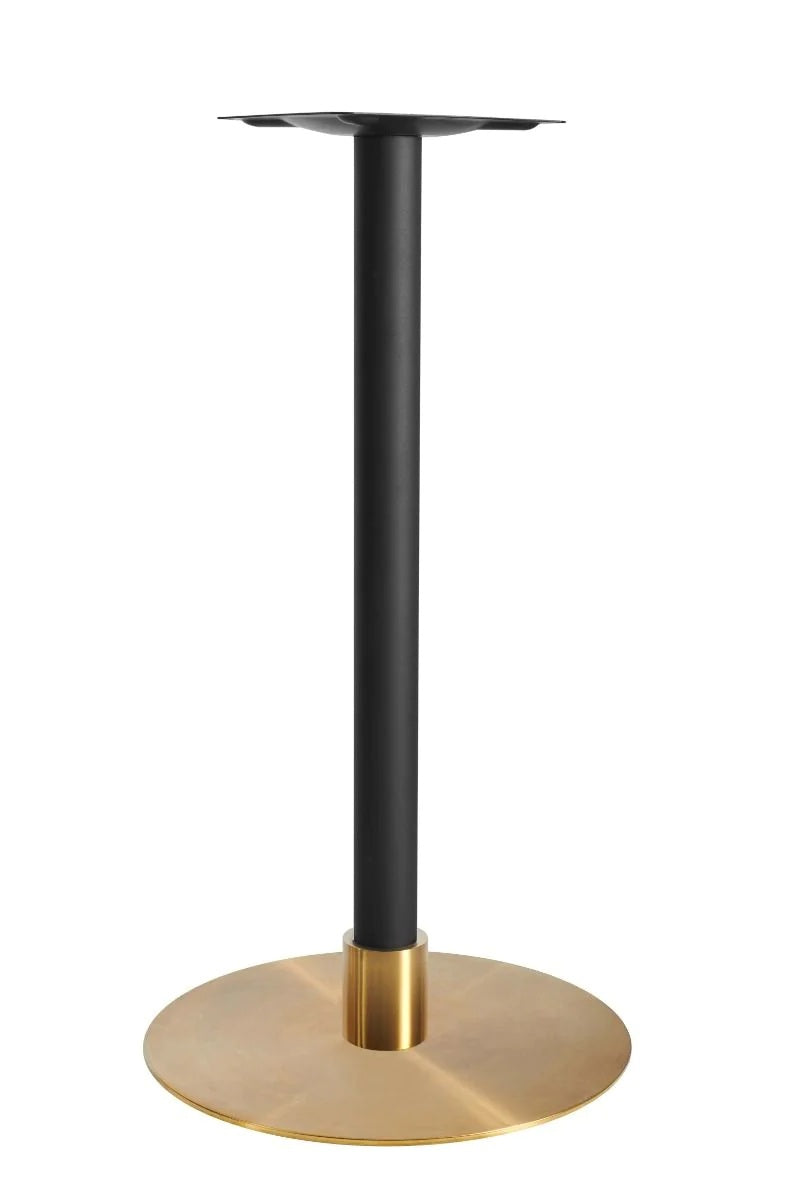 Atlas Large All Brass Table Base *2 Sleeve Height Options Available - Atlas Large Base (Brass) Poseur (Blk) 120mm Sleeve (Brs) - view 1