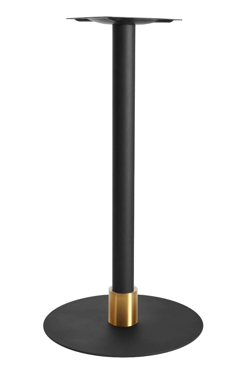 Atlas Large All Black Table Base *2 Sleeve Height Options Available - Atlas Large Base (Black) Poseur (Blk) 120mm Sleeve (Brs) - view 1