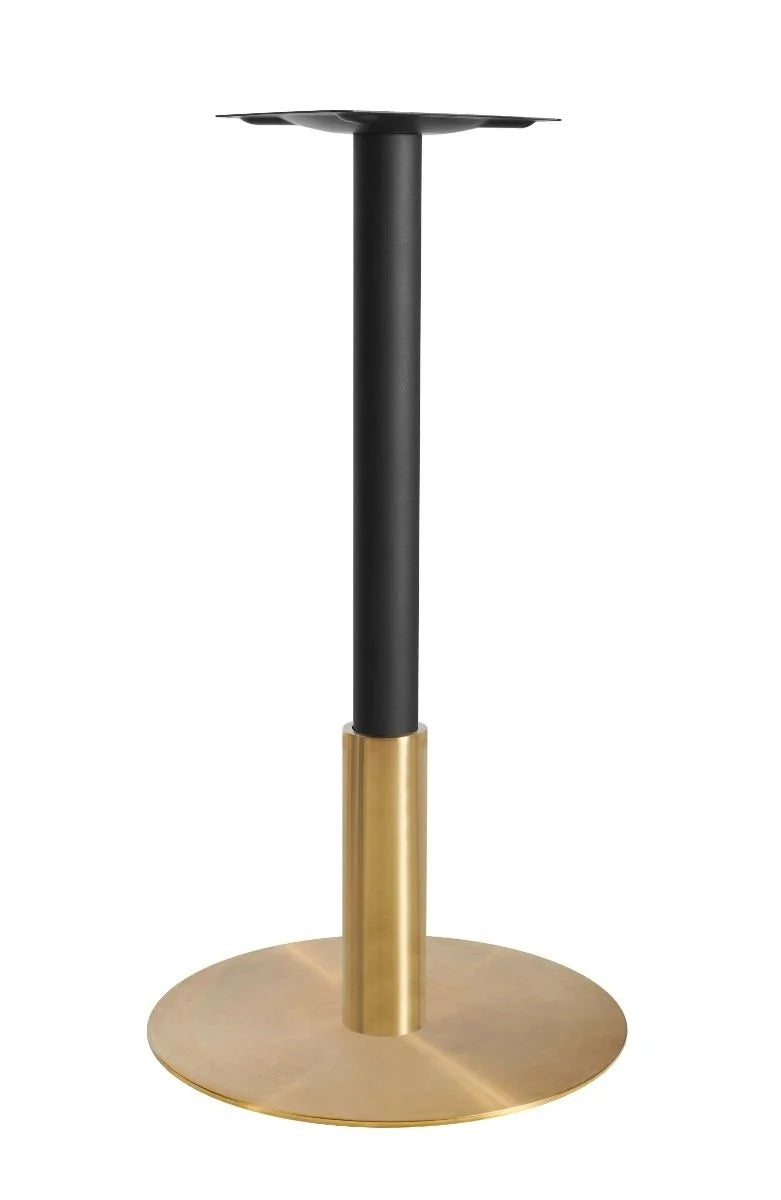 Atlas Large All Brass Table Base *2 Sleeve Height Options Available - Atlas Large Base (Brass) Poseur (Blk) 365mm Sleeve (Brs) - view 1