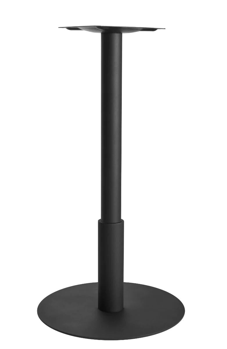 Atlas Large All Black Table Base *2 Sleeve Height Options Available - Atlas Large Base (Black) Poseur (Blk) 365mm Sleeve (Blk) - view 1