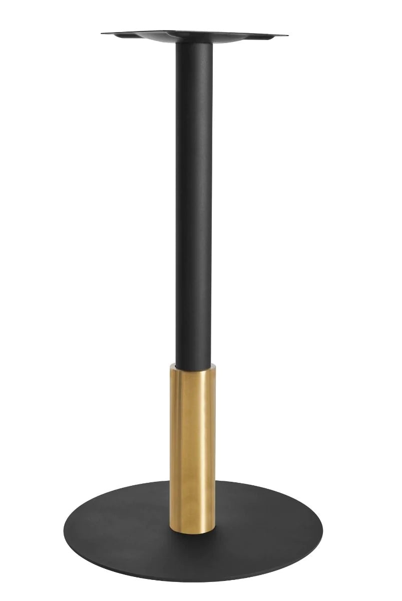 Atlas Large All Black Table Base *2 Sleeve Height Options Available - Atlas Large Base (Black) Poseur (Blk) 365mm Sleeve (Brs) - view 1