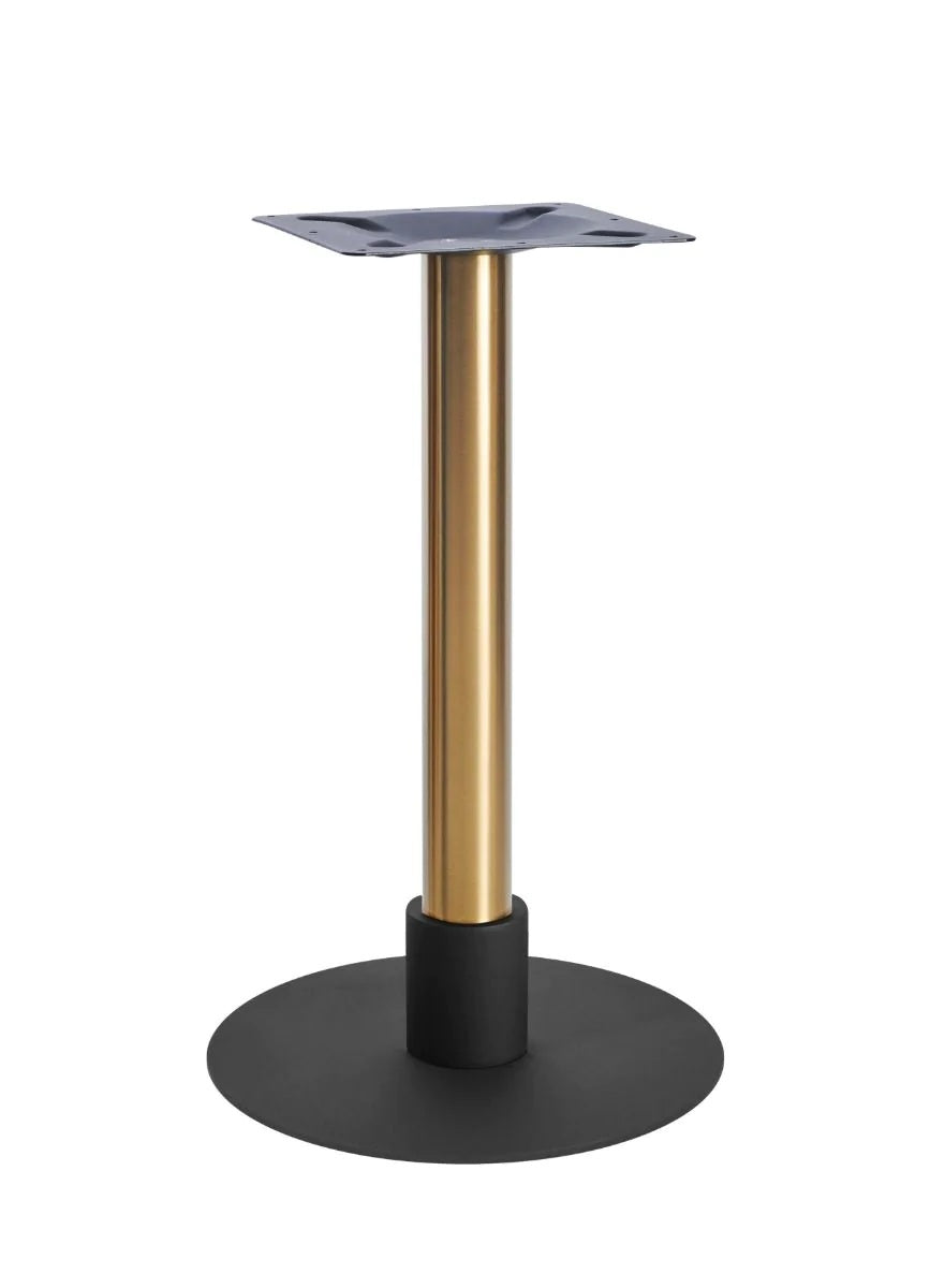 Atlas Small All Black Table Base *2 Sleeve Height Options Available - Atlas Small Base (Black) Dining (Brs) 120mm Sleeve (Blk) - view 1