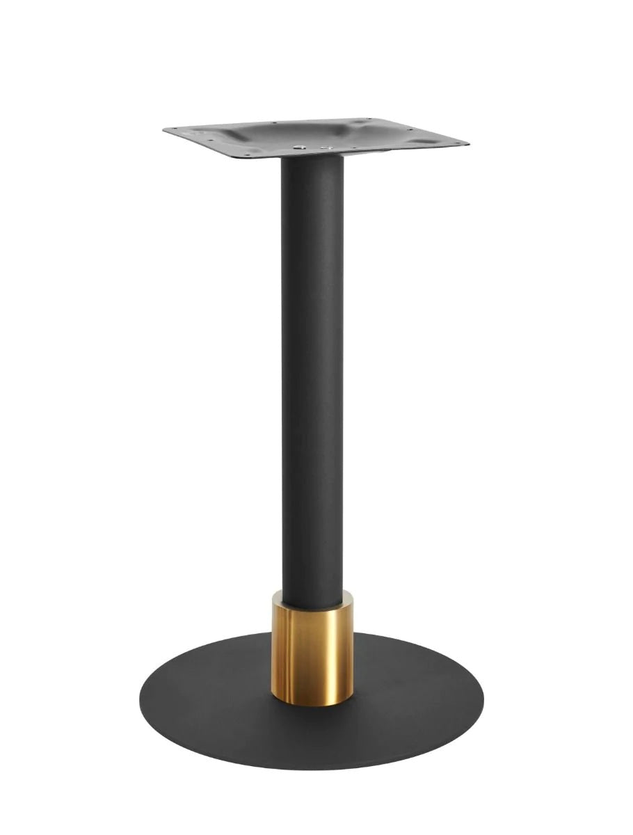 Atlas Small All Black Table Base *2 Sleeve Height Options Available - Atlas Small Base (Black) Dining (Blk) 120mm Sleeve (Brs) - view 1