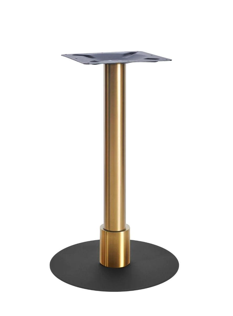 Atlas Small All Black Table Base *2 Sleeve Height Options Available - Atlas Small Base (Black) Dining (Brs) 120mm Sleeve (Brs) - view 1