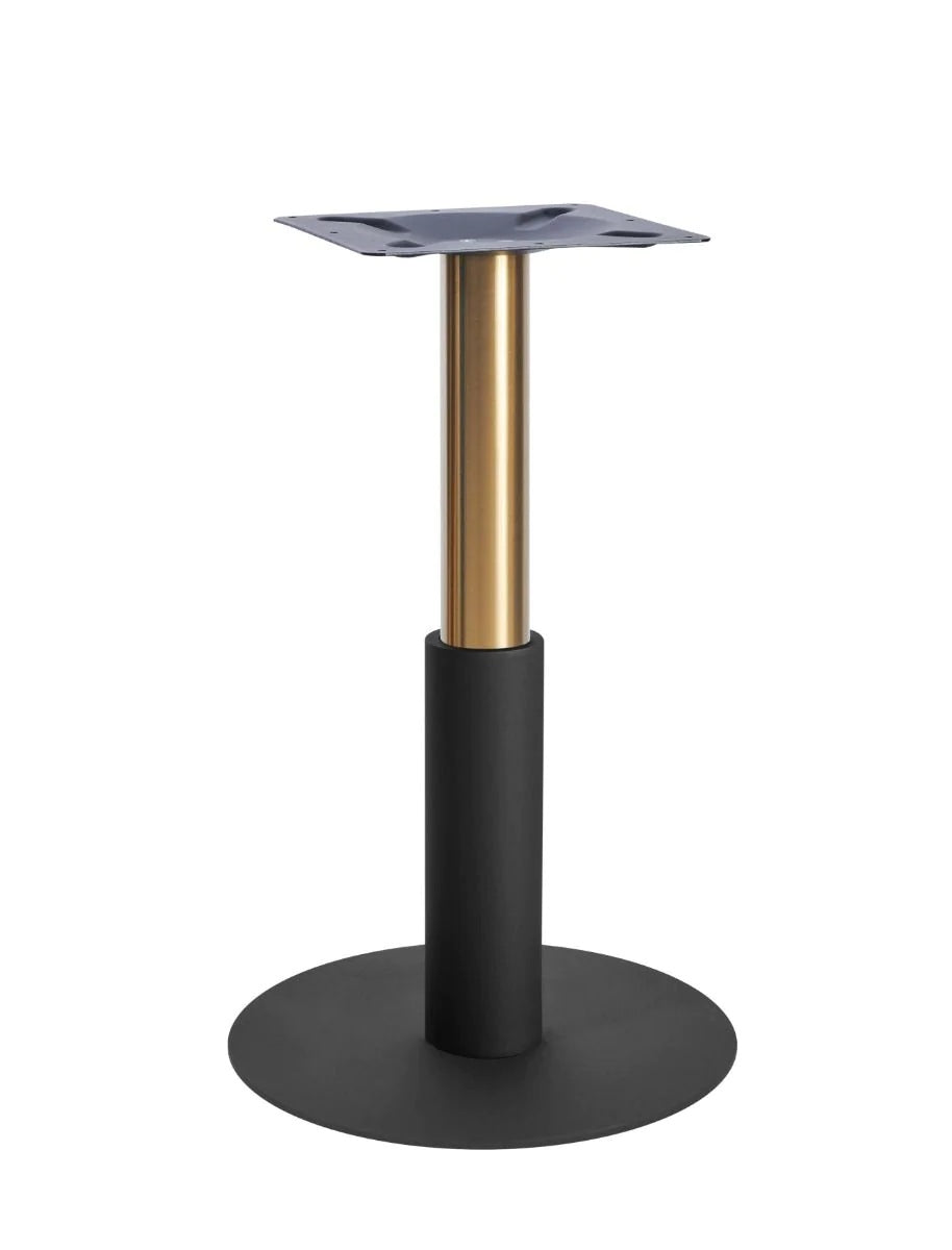 Atlas Small All Black Table Base *2 Sleeve Height Options Available - Atlas Small Base (Black) Dining (Brs) 365mm Sleeve (Blk) - view 1