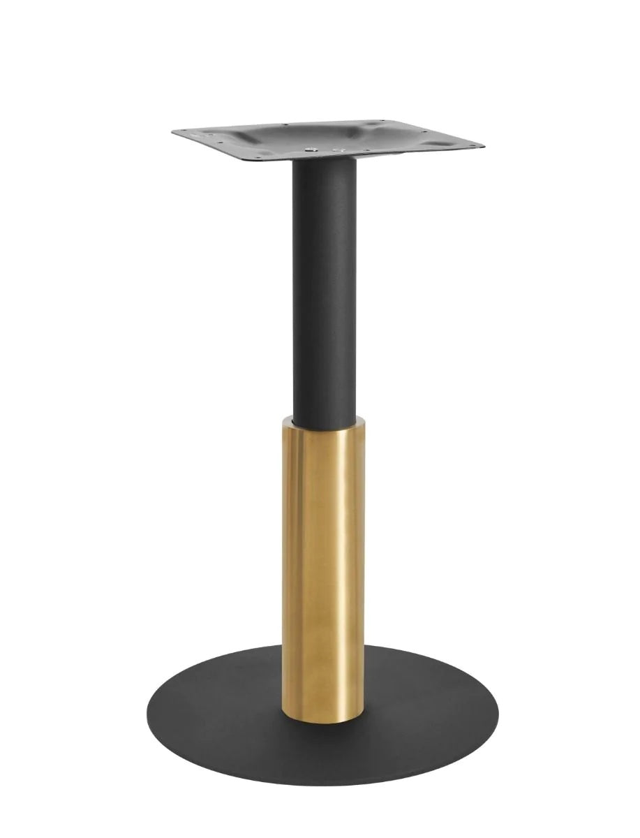 Atlas Small All Black Table Base *2 Sleeve Height Options Available - Atlas Small Base (Black) Dining (Blk) 365mm Sleeve (Brs) - view 1