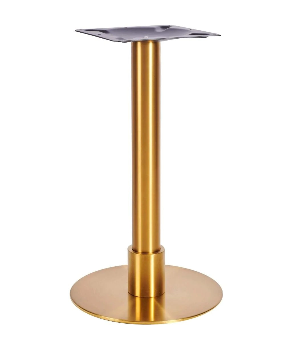 Atlas Small All Brass Table Base *2 Sleeve Height Options Available - Atlas Small Base (Brass) Poseur 120mm Sleeve - view 1