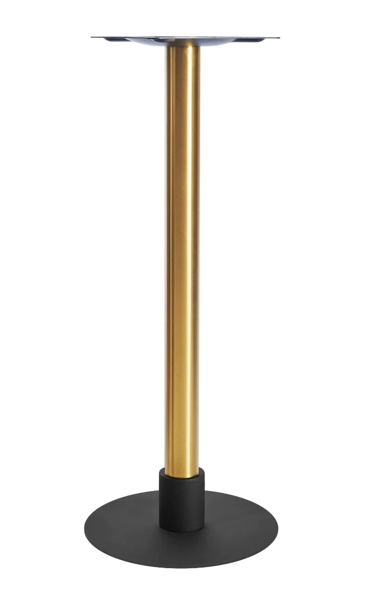 Atlas Small All Black Table Base *2 Sleeve Height Options Available - Atlas Small Base (Black) Poseur (Brs) 120mm Sleeve (Blk) - view 1