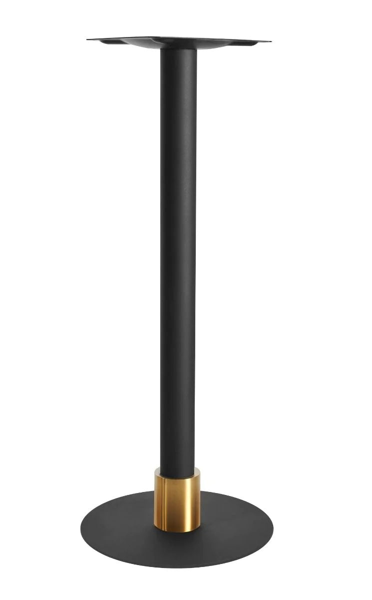 Atlas Small All Black Table Base *2 Sleeve Height Options Available - Atlas Small Base (Black) Poseur (Blk) 120mm Sleeve (Brs) - view 1