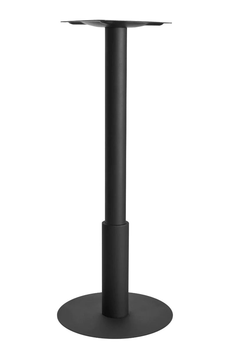 Atlas Small All Black Table Base *2 Sleeve Height Options Available - Atlas Small Base (Black) Poseur (Blk) 365mm Sleeve (Blk) - view 1