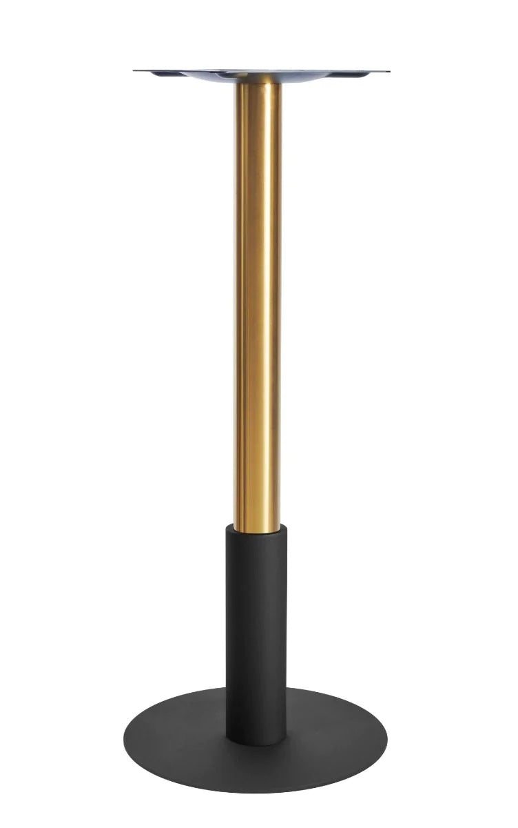 Atlas Small All Black Table Base *2 Sleeve Height Options Available - Atlas Small Base (Black) Poseur (Brs) 365mm Sleeve (Blk) - view 1