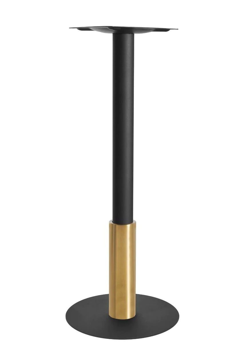 Atlas Small All Black Table Base *2 Sleeve Height Options Available - Atlas Small Base (Black) Poseur (Blk) 365mm Sleeve (Brs) - view 1