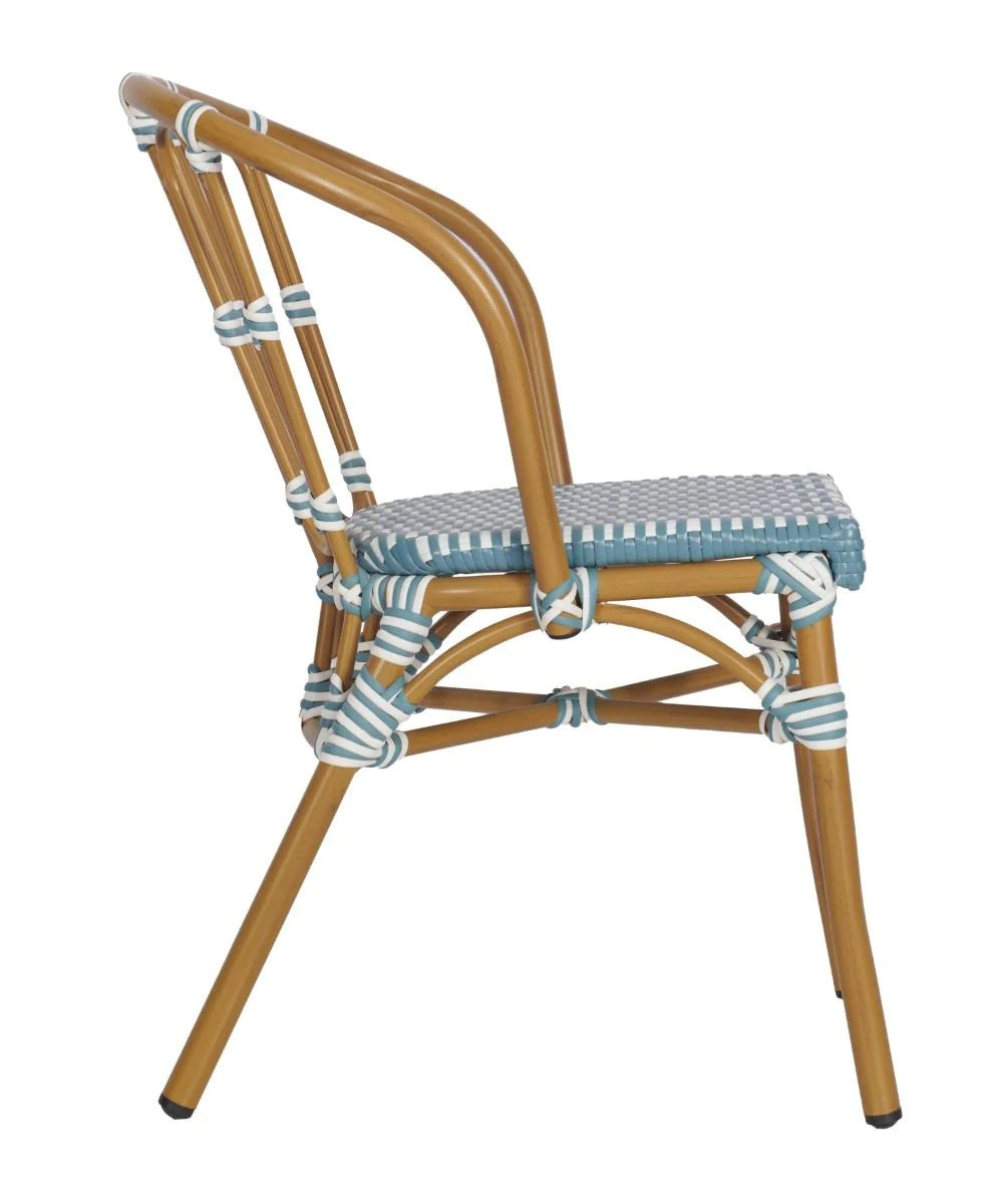 Bordeaux Side Chair - Bordeaux Side Chair (Blue & White) - view 3