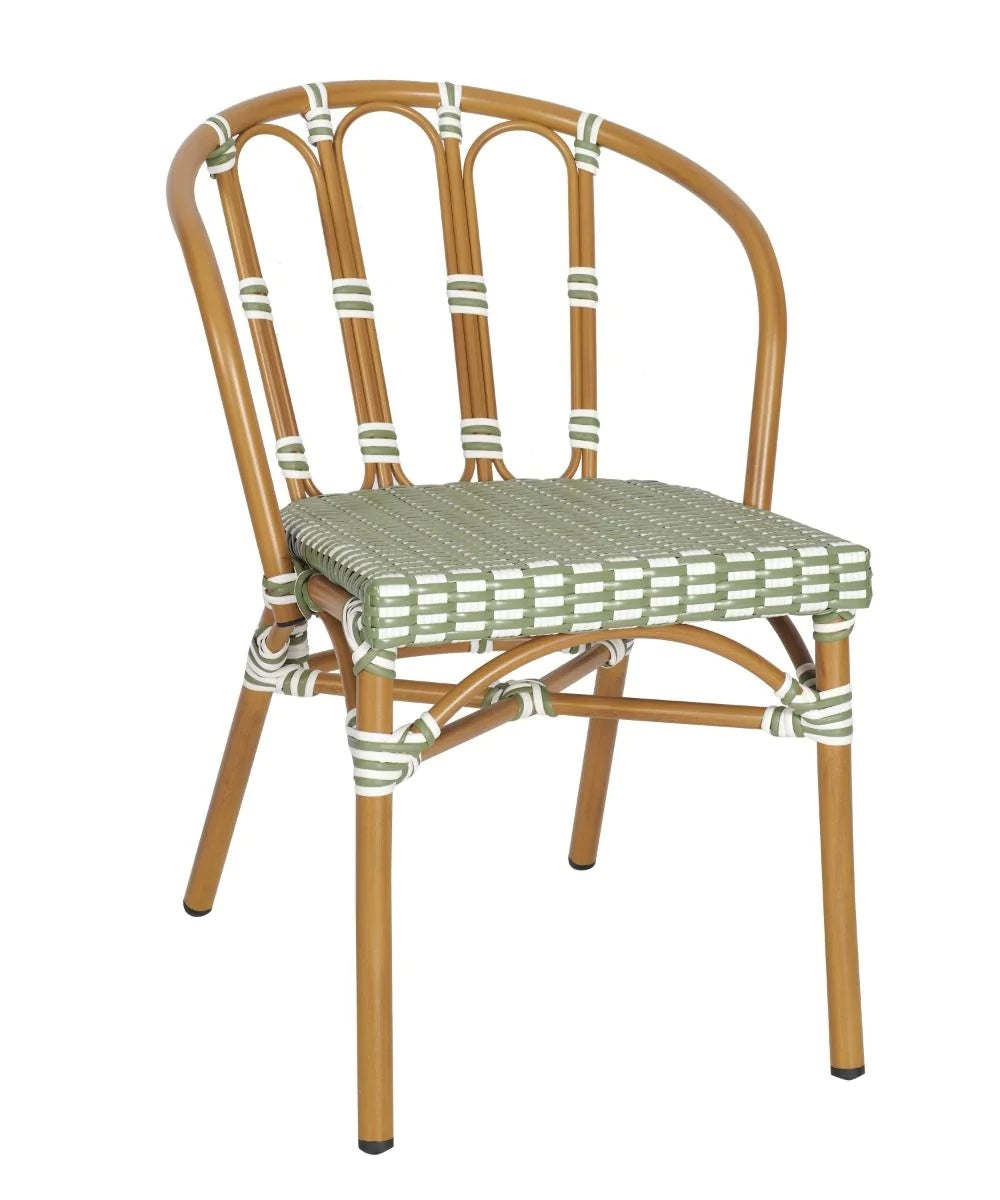 Bordeaux Side Chair - Bordeaux Side Chair (Green & White) - view 1