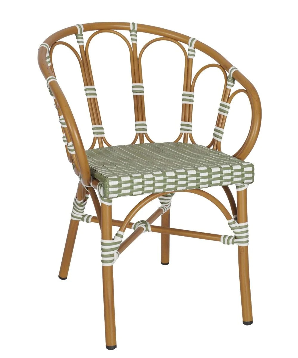Bordeaux Armchair - Bordeaux Armchair (Green & White) - view 1