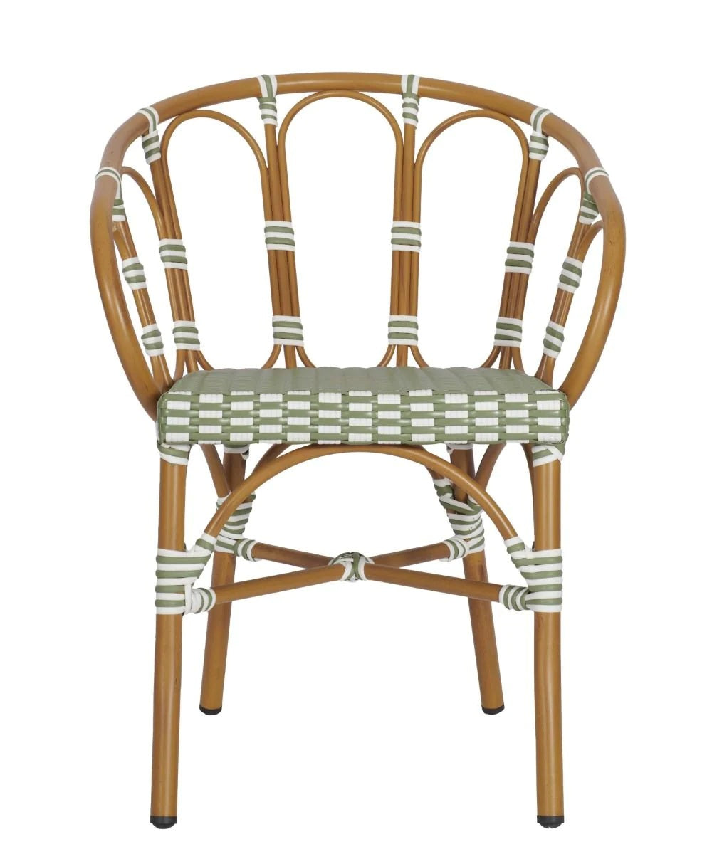 Bordeaux Armchair - Bordeaux Armchair (Green & White) - view 2