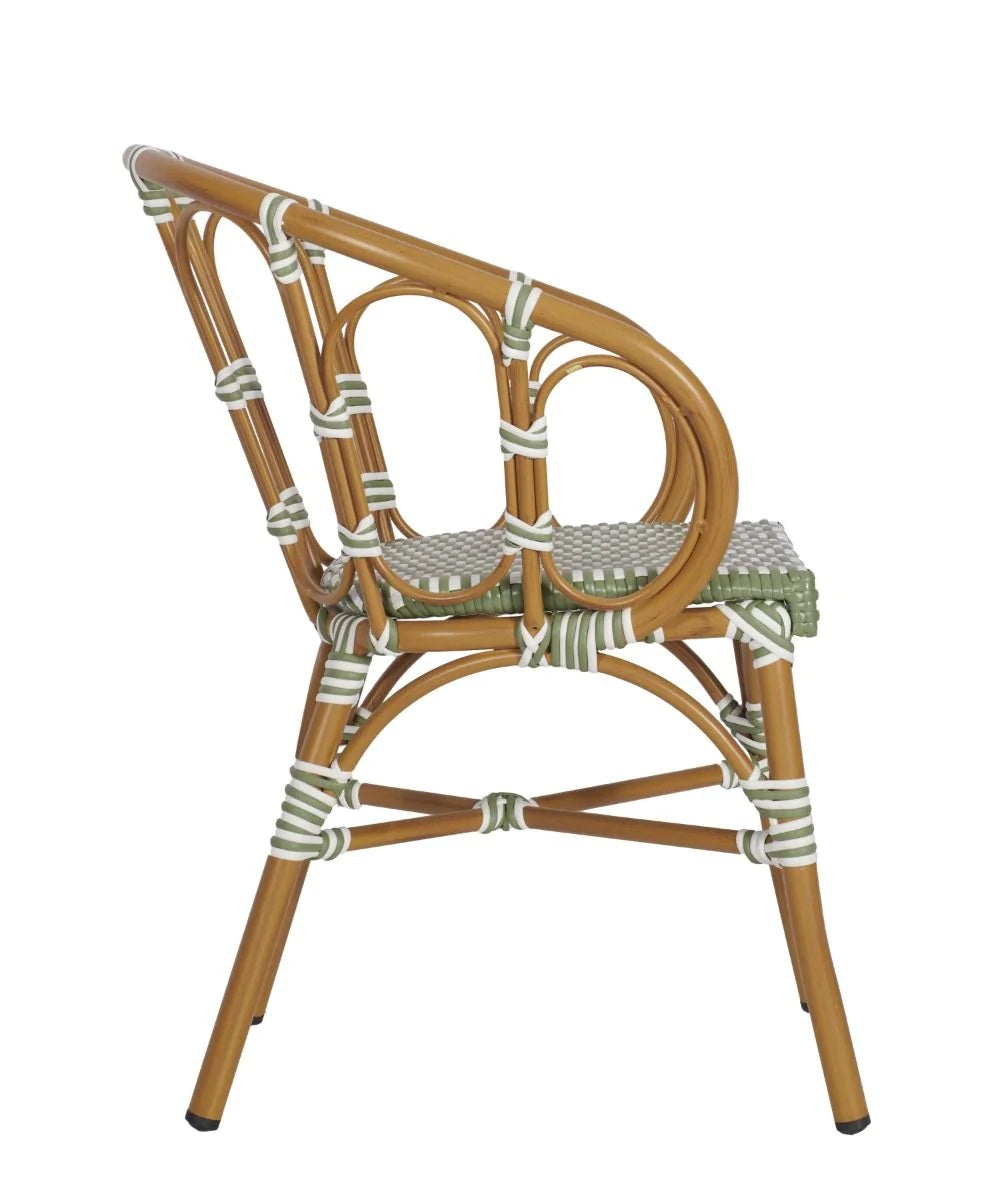 Bordeaux Armchair - Bordeaux Armchair (Green & White) - view 3