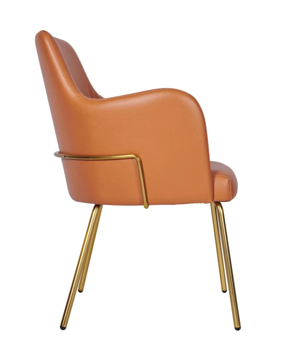 Camden Tube Frame Armchair - Camden Tube Frame Armchair (Brass) - view 3