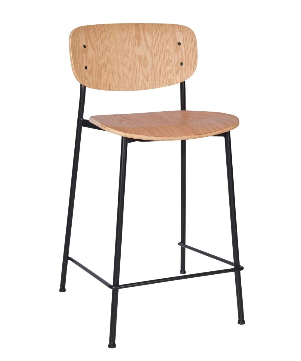Greenwich Mid-Height Stool - Greenwich Mid Height Stool - Oak Plywood - view 1