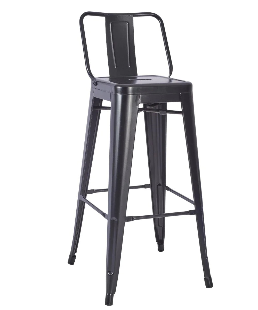 Paris High Stool With Back Black - Paris High Stool With Back (EPC Black) - view 1