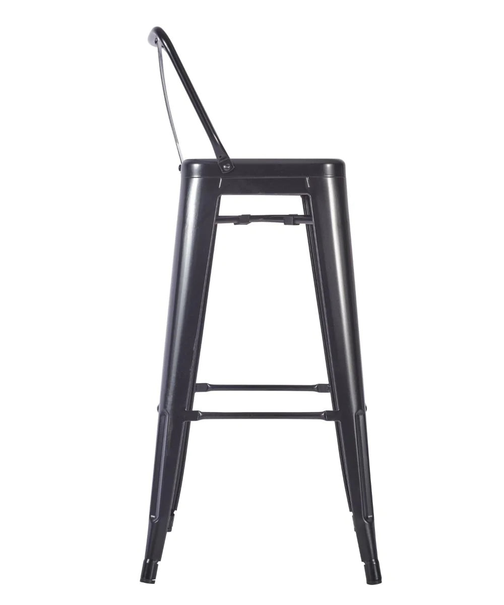 Paris High Stool With Back Black - Paris High Stool With Back (EPC Black) - view 3