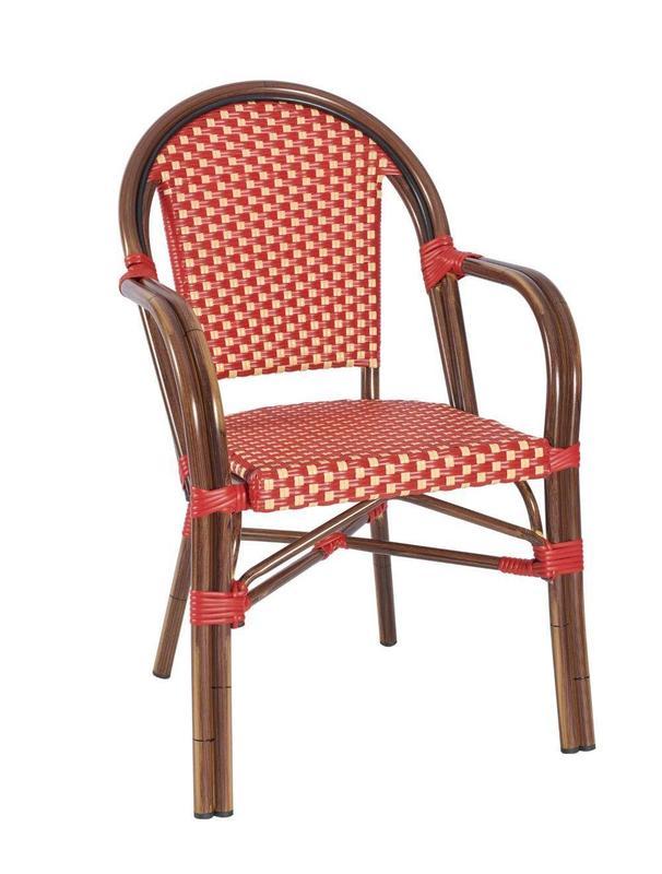 Ruby Armchair - Red & Cream