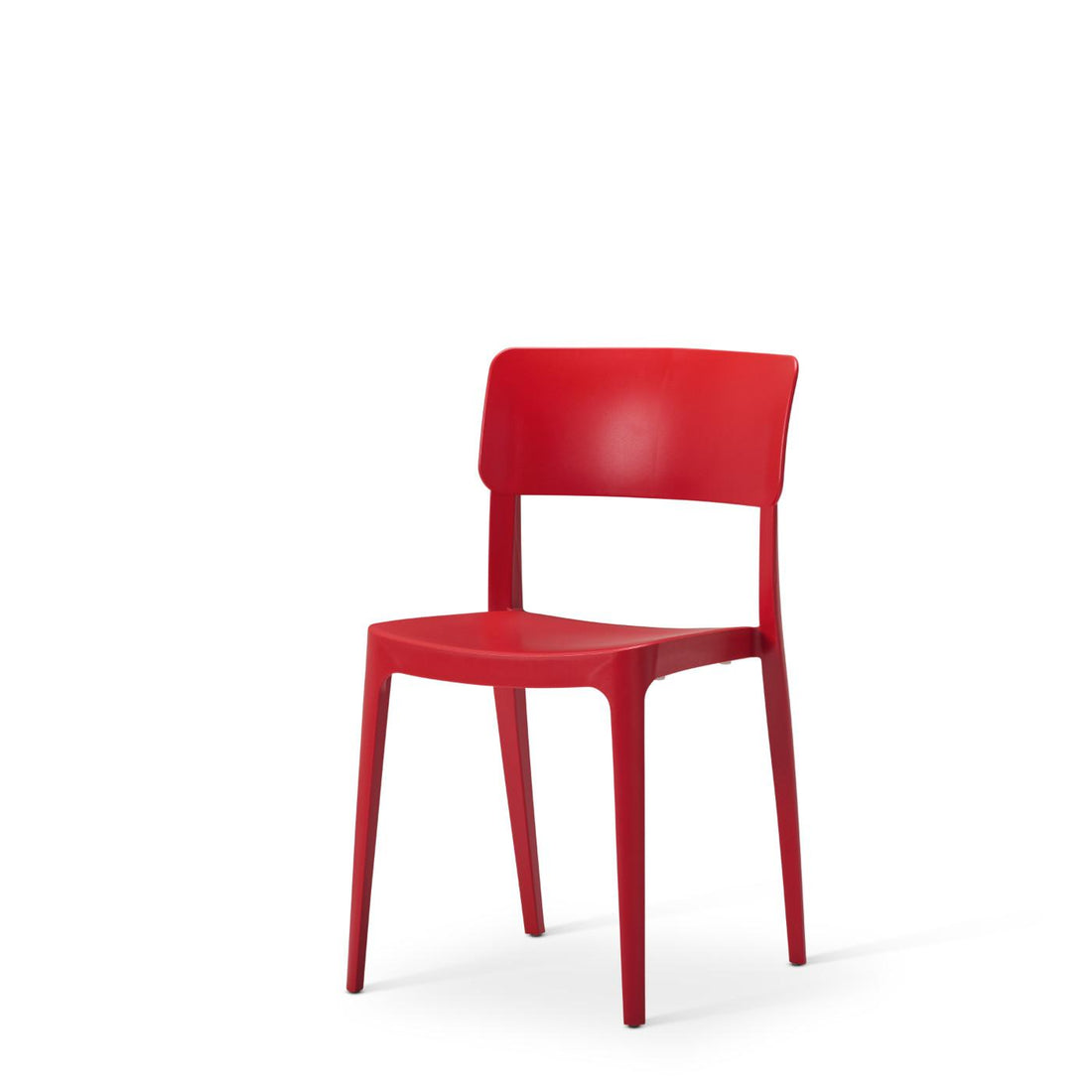 Viv Polypropylene Side Chair - Terracotta Red