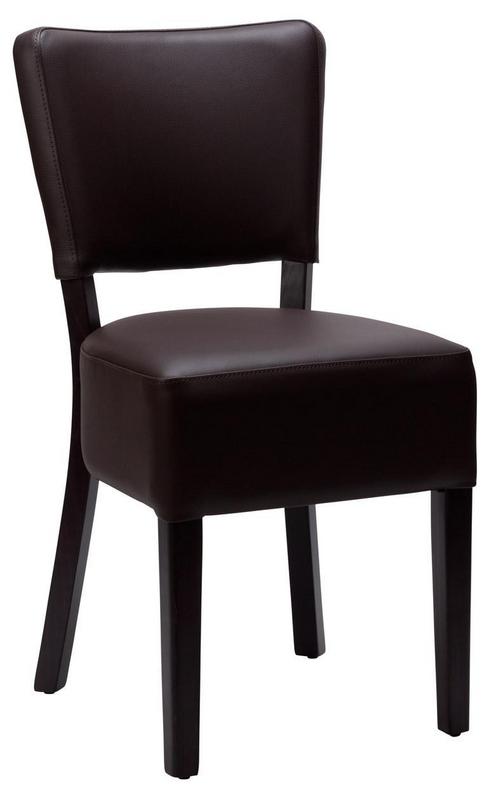 Charlie Side Chair - Faux Leather With Wenge Frame - main image