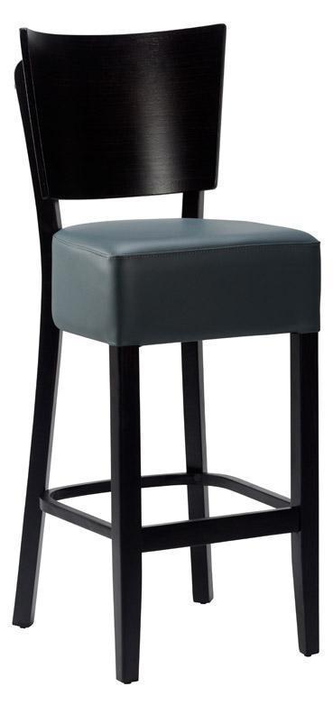 Charlie VB Highchair - Grey Faux Leather With Black Frame - main image
