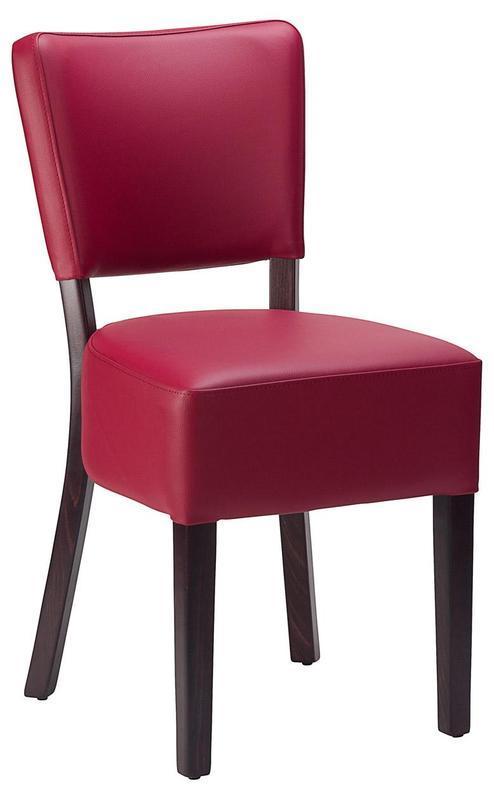 Charlie Side Chair - Faux Leather With Wenge Frame - main image