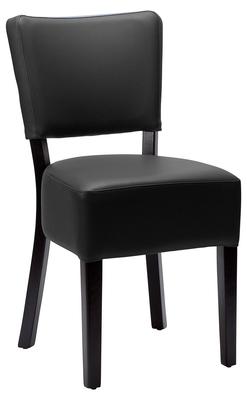 Charlie Side Chair - Faux Leather With Black Frame
