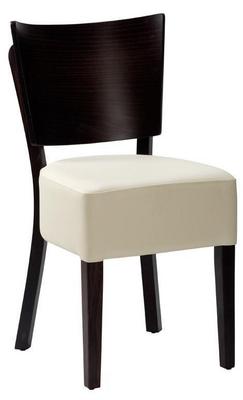 Charlie VB Side Chair - Faux Leather With Wenge Frame