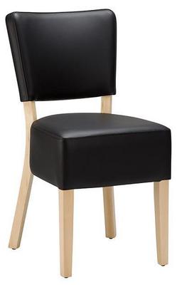 Charlie Side Chair - Faux Leather With Light Beech Frame