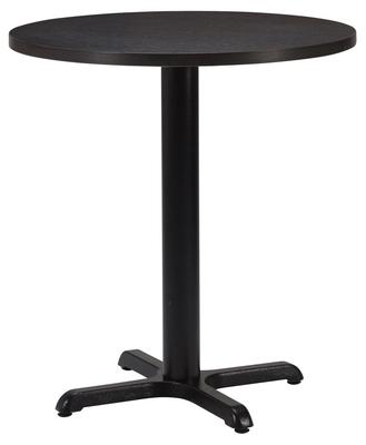 Round , Black - Brown Sorano Oak/ Matching ABS, Cross Small (Dining Height)