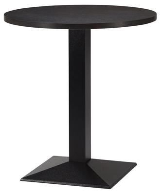 Round , Black - Brown Sorano Oak/ Matching ABS, Pyramid Square (Dining Height)