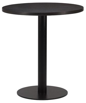 Round , Brown Sorano Oak/ Matching ABS, Flat Black Small Round (Dining Height)