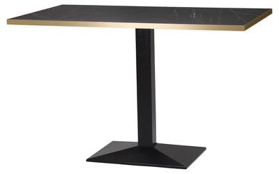 1200mm x 700mm , Black Pietra Grigia/ Gold ABS, Pyramid Rectangular (Dining Height)