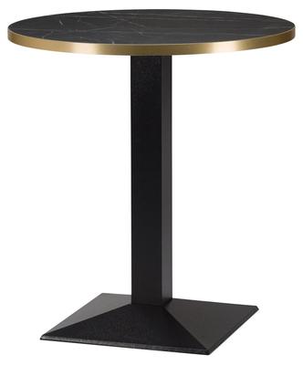 Round , Black Pietra Grigia/ Gold ABS, Pyramid (Dining Height)