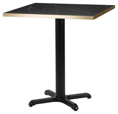 Square , Black Pietra Grigia/ Gold ABS, Cross Small (Dining Height)